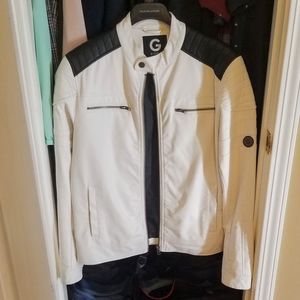 G By Guess White Leather Jacket